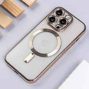 Πολυτελής διάφανη θήκη με MagSafe για iPhone 13 Pro - Gold