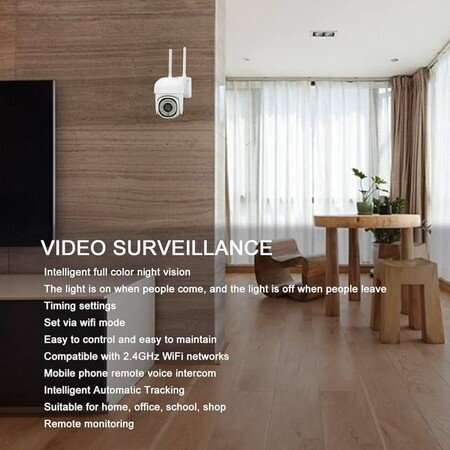 Κάμερα ασφαλείας WiFi 360° HS-H9 1080P 3,0MP Υπέρυθρες