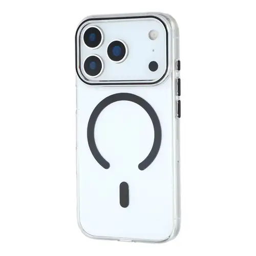 Clear Thin Magsafe кейс за iPhone 17 Pro Max - Черен