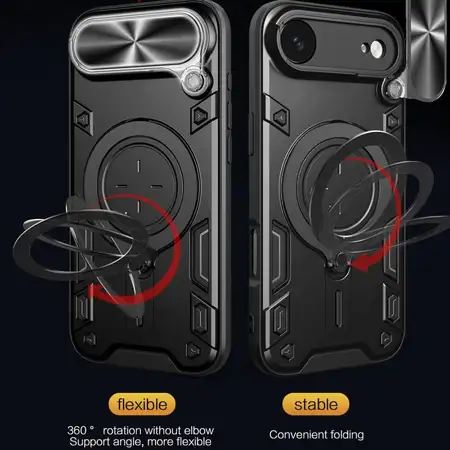 Удароустойчив кейс Bucephalus за iPhone 17 Air - Черен