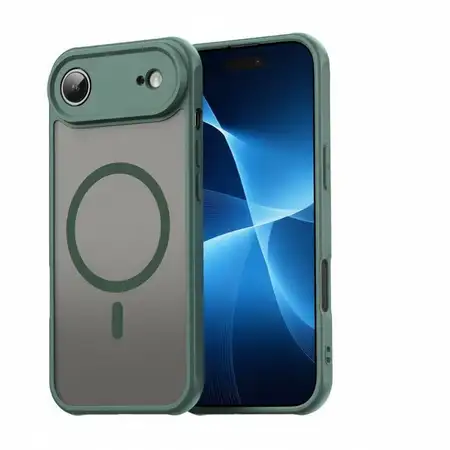 Луксозен MagSafe Матов кейс за iPhone 17 Air - Тъмно Зелен