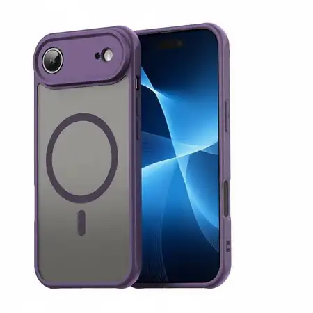 Луксозен MagSafe Матов кейс за iPhone 17 Air - Лилав