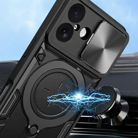 Удароустойчив кейс Bucephalus за iPhone 17 - Черен