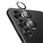 3D стъклен протектор, леща за камера Samsung Galaxy S25 Ultra - Черен