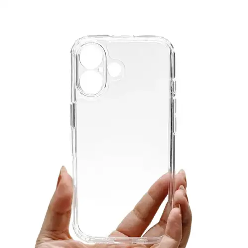 Ултра тънък силиконов калъф за iPhone 17 - Прозрачен