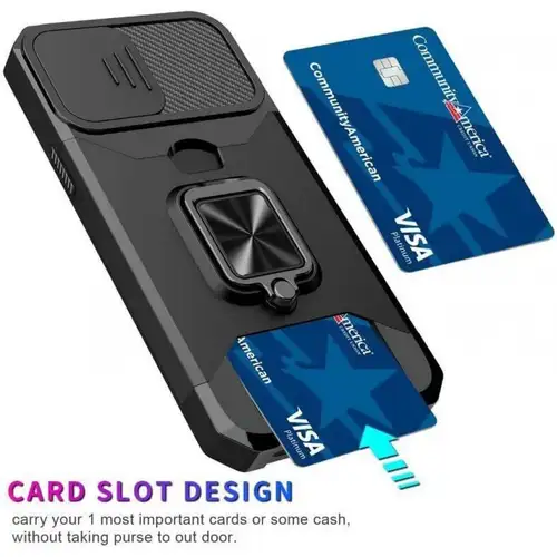 Θήκη αντικραδασμικής προστασίας με θήκη για κάρτες (4 σε 1) για iPhone 16 Pro Max