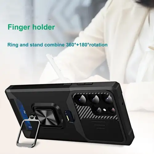 Θήκη αντικραδασμικής προστασίας με θήκη για κάρτες (4 σε 1) για iPhone 15 Pro