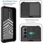 Удароустойчив кейс с Джоб за карти (4в1) за Samsung Galaxy A35