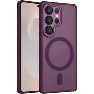 Луксозен MagSafe Матов кейс за Samsung Galaxy S26 Ultra - Тъмно Лилав