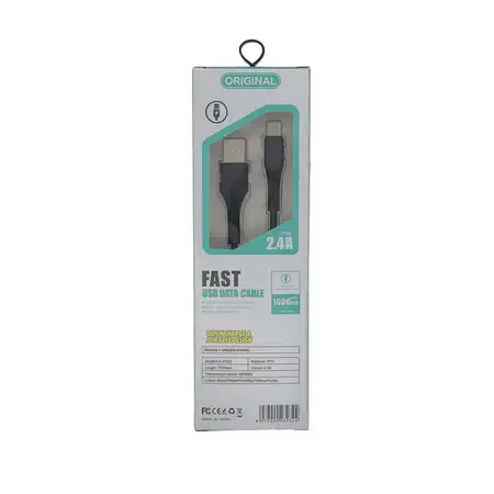 Καλώδιο γρήγορης φόρτισης USB σε USB-C από σιλικόνη - Μαύρο 1 Силиконов кабел USB към USB-C за бързо зареждане - Черен