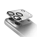 3D стъклен протектор за камера iPhone 17 Pro Max - Прозрачен