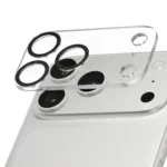 Προστατευτικό γυαλιού 3D για κάμερα iPhone 17 Pro – Διαφανές 3 3D стъклен протектор за камера iPhone 17 Pro – Прозрачен