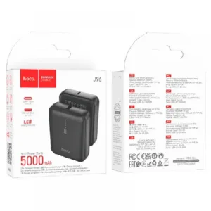 HOCO Преносима батерия 5,000 mAh, мини, 1XUSB-C - Черен J96 - Εικόνα 5