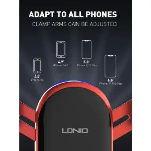 LDNIO Auto Lock Автомобилен държач за телефон - Червен MG01 - Εικόνα 5