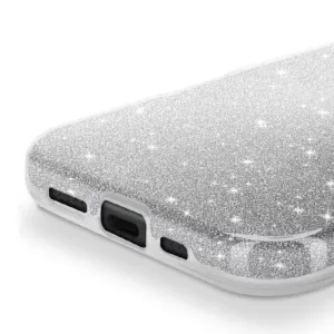 Силиконов кейс Лъскав 3в1 Samsung Galaxy A57 - Сребрист - Εικόνα 3